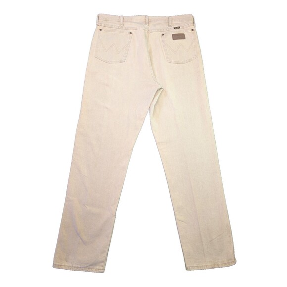 Vintage Wrangler Jeans Mens 38x34 Beige 31MWZ Denim Cowboy Cut Relaxed USA - Picture 3 of 8